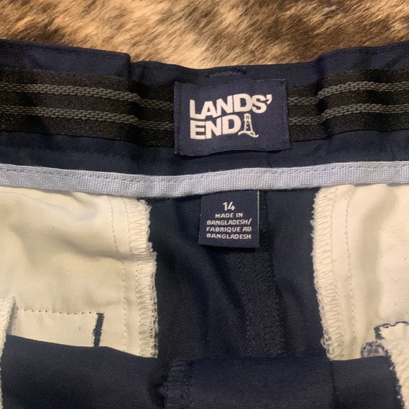 Lands End Boys Size 14 uniform shorts - navy - Picture 2 of 2